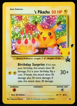 ___'s Pikachu #25 NM-M Pokemon Card - Image 1
