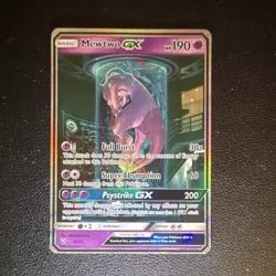 Pokemon Mewtwo GX 78/73 Shining Legends Full Art Shiny Holo Rare Basic Card - Image 1