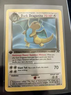 🪽Dark Dragonite 22/82 Team Rocket 1st Edition Regular - Pokemon TCG Lp - Image 1