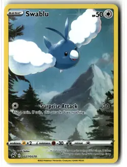 Swablu ⭐ GG27/GG70 Holo Crown Zenith Galarian Gallery Pokemon NM - Image 1