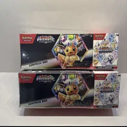 Lot Of 2 Pokemon Prismatic Evolutions Surprise Box+Booster Bundle Sams Club Set - Image 1