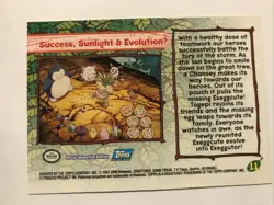 Success, Sunlight & EvolutionU #11 Pokemon Topps The Movie 2000 NM - Image 2