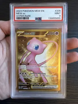 Mew EX 205/165 Gold Hyper Rare 2023 Pokemon MEW 151 PSA 9 Mint - Image 3