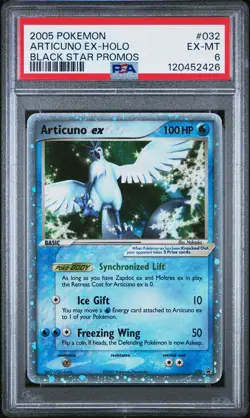 2005 POKEMON BLACK STAR PROMOS #032 ARTICUNO EX-HOLO PSA 6 - Image 1