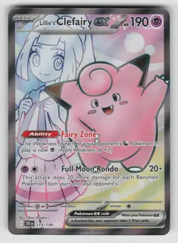 Lillie's Clefairy ex 173/159 Ultra Rare Journey Together Pokemon NM - Image 1