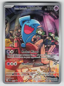 Team Rocket's Wobbuffet 203 Promo Scarlet & Violet Pokemon NM - Image 1