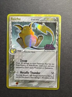 2006 Pokemon TCG Raichu EX Holon Phantoms Holo Delta Species 15/110 Stamped Rare - Image 1