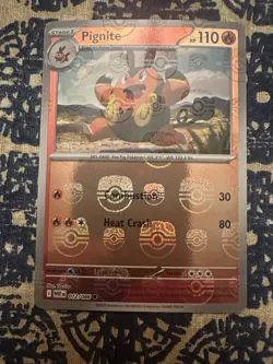 Pokemon TCG Pignite 012/086 SV White Flare, Master Ball Pattern - Image 1