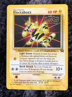 Electabuzz WOTC Promo 2 Black Star Non Holo Movie Promo Pokemon TCG Near Mint - Image 1