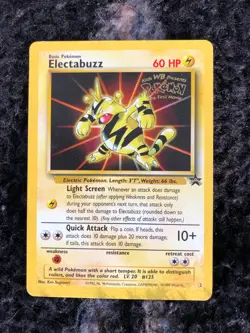 Electabuzz WOTC Promo 2 Black Star Non Holo Movie Promo Pokemon TCG Near Mint - Image 2