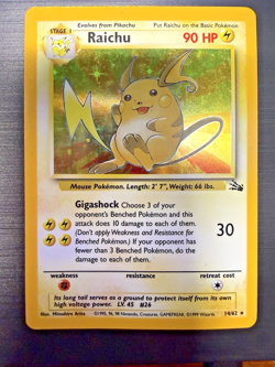 Raichu 14/62 1st Edition - Fossil Set - Holo Rare - Pokemon TCG - Image 1