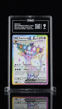 TAG 9!!! - Espeon Ex 175 Black Star Promo Prismatic Evolutions Pokemon not PSA - Image 1