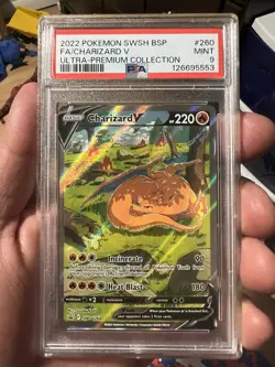 Charizard V ⭐ 260 Sword & Shield Ultra Premium Collection 2022 Pokemon PSA 9 - Image 1