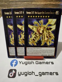 Yu-Gi-Oh Number C107 Neo Galaxy Eyes Tachyon Galaxy X3 MZTM 1st Edition Rare LP - Image 1