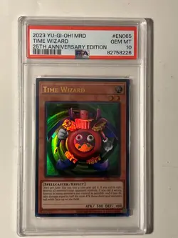 2023 YU-GI-OH! MRD TIME WIZARD 25TH ANNIVERSARY EDITION PSA 10 - Image 1