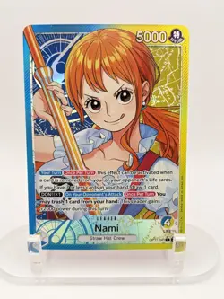 One Piece Nami OP11-041 Leader Alt Art English NM Foil - Fist of Divine Speed - Image 1