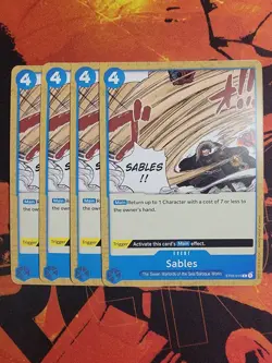 One Piece TCG Sables ST03-015 Seven Warlords of the Sea NM Playset 4X - Image 1