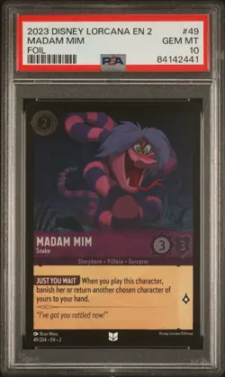 Madam Mim Foil PSA 10 2023 Disney Lorcana Rise Of The Floodborn #49 - Image 1