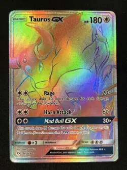 Tauros GX (Secret) 156/149 Secret Rare SM Base Set Pokemon Card - Image 1
