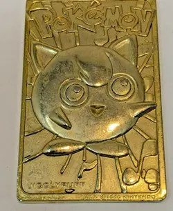Jigglypuff Nintendo Pokemon 23k Gold Plated Trading Card Collector Toy - Image 1