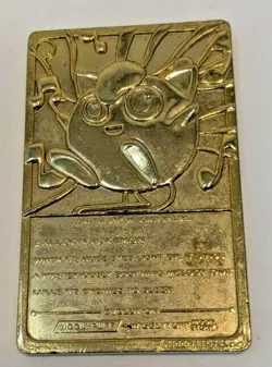 Jigglypuff Nintendo Pokemon 23k Gold Plated Trading Card Collector Toy - Image 2