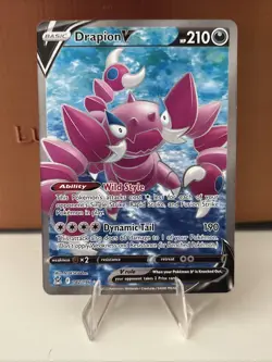 Drapion V (Full Art) 182/196 SWSH11: Lost Origin NM Pokemon Card TCG - Image 1