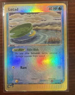 Pokemon Lotad Card 66/100 Common Reverse Holo EX Sandstorm - Image 1