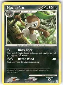 Nuzleaf Diamond and Pearl Uncommon Pokemon Moderately played - Image 1