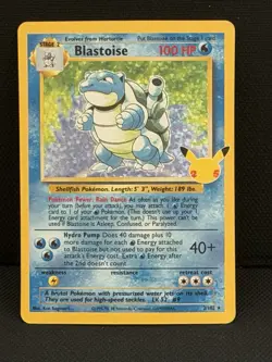 Pokemon Blastoise Celebrations Classic Collection Holo 2/102 - Image 1