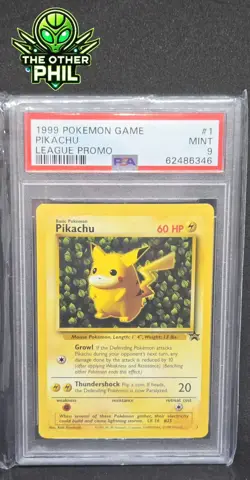 PIKACHU League Promo #1 Black Star Ivy League 1999 Pokemon Game PSA 9 MINT - Image 1