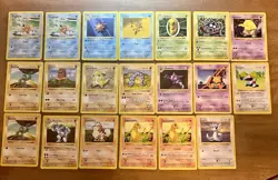 Shadowless Pokemon TCG Base Set 1999 Card Lot 20 Cards - Image 1