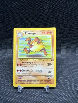 Primeape 43/64 Base Set Series Jungle UNCOMMON Stage 1 POKEMON CARD 1999 - Image 1