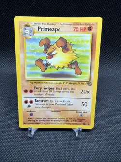 Primeape 43/64 Base Set Series Jungle UNCOMMON Stage 1 POKEMON CARD 1999 - Image 3