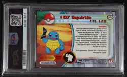 1999 Topps Pokemon TV Squirtle #7 Rainbow Foil PSA 9 - Image 2