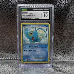 Pokemon Manaphy 3/17 POP Series 6 2007 Rare Promo CGC 10 Gem Mint - Image 1