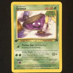 Grimer 57/82 1st Edition - Team Rocket 2000 - Pokemon TCG WOTC - Near Mint - Image 1