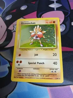 Hitmonchan Base Set Holo WOTC 1999 07/102 Pokemon Lightly Played LP - Image 1