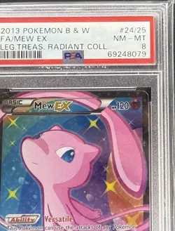 Pokemon Mew EX Radiant Collection Legendary Treasures RC24/RC25 PSA 8 - Image 2