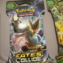 Pokemon 2016 XY Fates Collide Sleeved Sealed Booster Packs 4 Sealed Packs - Image 2