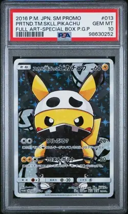 Pokemon Pretend Team Skull Grunt Pikachu Japanese Full Art Promo 013/SM-P PSA 10 - Image 1