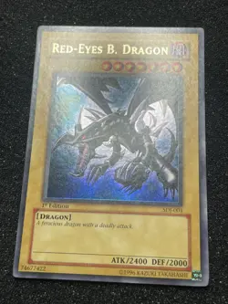 Yu-Gi-Oh! Red Eyes Black Dragon SDJ-001 1st Edition - Image 2