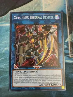 Yugioh Xtra Hero Infernal Devicer BLC1-EN009 Limited Edition Secret Rare Mint NM - Image 1