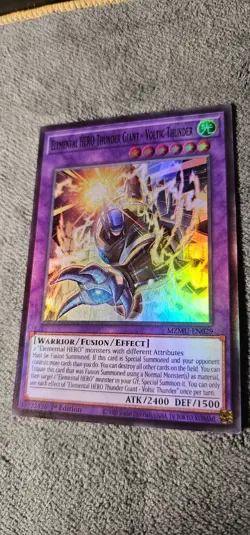 Yugioh Elemental HERO Thunder Giant-Voltic Thunder MZMU-EN029 Super Rare - Image 2