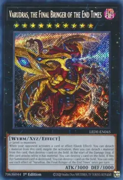 Yugioh! Varudras, the Final Bringer of the End Times - LEDE-EN045 - Secret Rare - Image 1