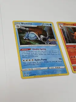 Charizard 010/078 Venusaur 003/078 Blastoise 017/078 3x Card Set Holo Pokemon GO - Image 2