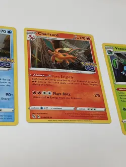 Charizard 010/078 Venusaur 003/078 Blastoise 017/078 3x Card Set Holo Pokemon GO - Image 3