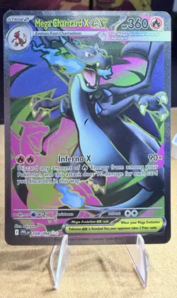 Mega Charizard X EX 109/094 Full Art Foil Mega Evolution Pokemon Card - Image 1