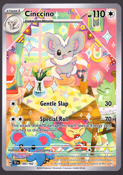 Cinccino 183/162 Temporal Forces Holo Pokemon Card 2024 NM - Image 1
