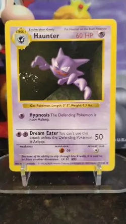 HAUNTER Base Set Series POKEMON Non-Holo SHADOWLESS 1999 Trading Card 29/102 HP - Image 1