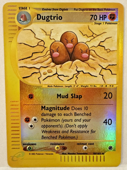 Dugtrio 10/165 Expedition Reverse Holo Vintage 2002 Pokemon Rare Card LP+ - Image 1